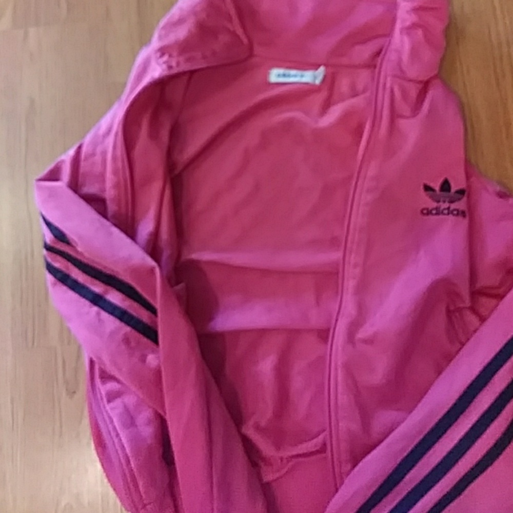 Adidas jacket in pink size small